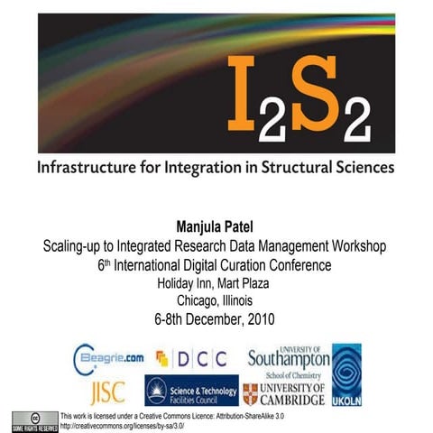 Integrated research data management in the Structural Sciences