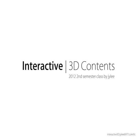 [I3 d]interactive 3d flash