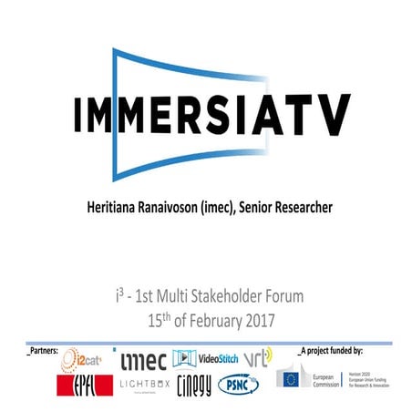 I3 forum immersia tv by Heritiana Ranaivoson