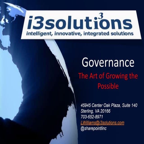  SharePoint goverance - The Art of the 