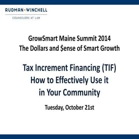 Tax-Increment Financing - How to Effectively Use it in Your Community - GSMSu...