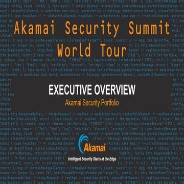 The Akamai Security Portfolio