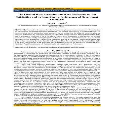 The Role of Discipline in Improving Performance | PDF