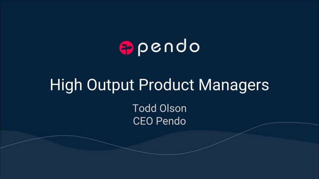 High output product managers
