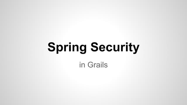 Spring security