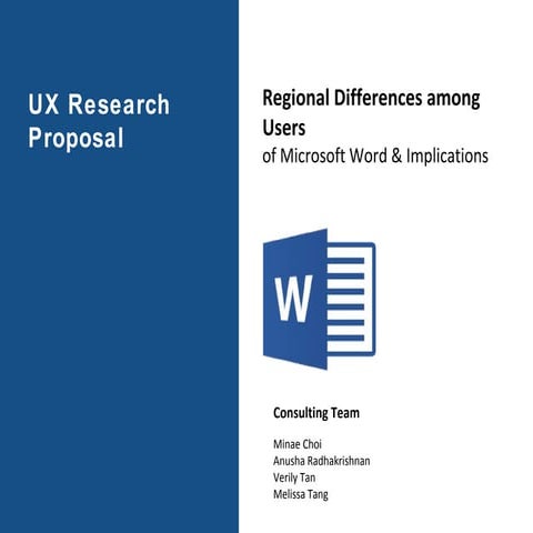 UX Research Proposal - Microsoft Word - Regional differences among users