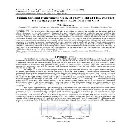 Simulation and Experiment Study of Flow Field of Flow channel for Rectangular...