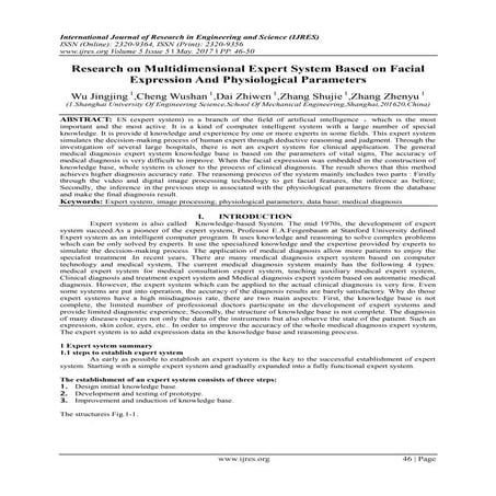Research on Multidimensional Expert System Based on Facial Expression And Phy...