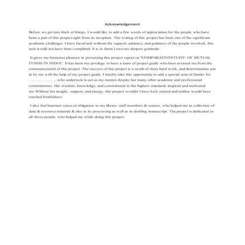 Study on Mutual fund in India