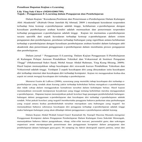 Penulisan dapatan kajian e