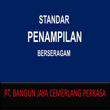 Std penampilan &amp; seragam