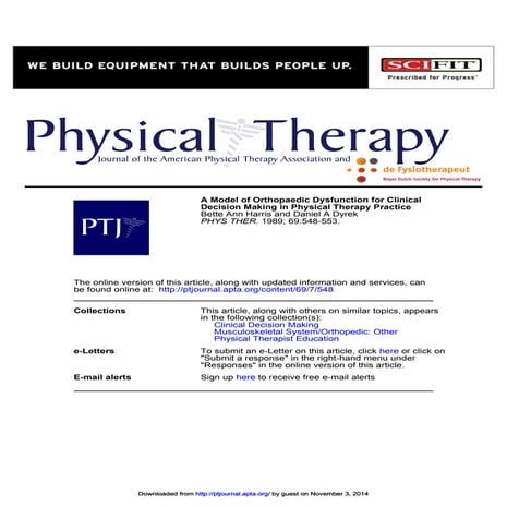 Clinical reasoning in physiotherapy | PPTX
