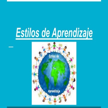 Estilos de aprendizaje