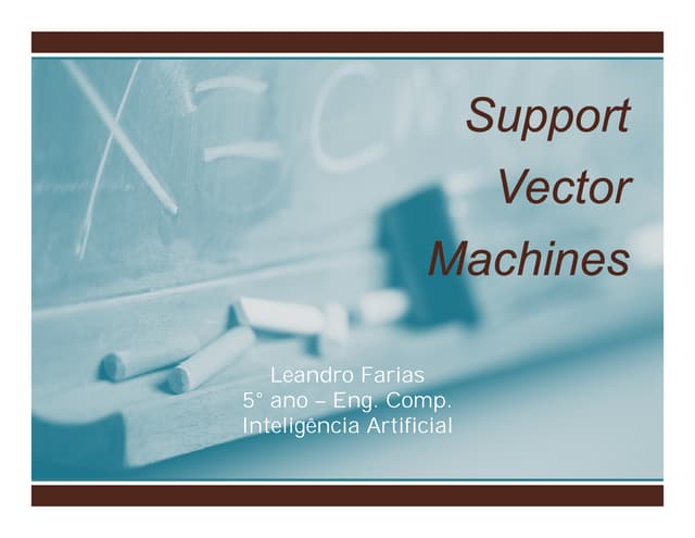 Support Vector Machines