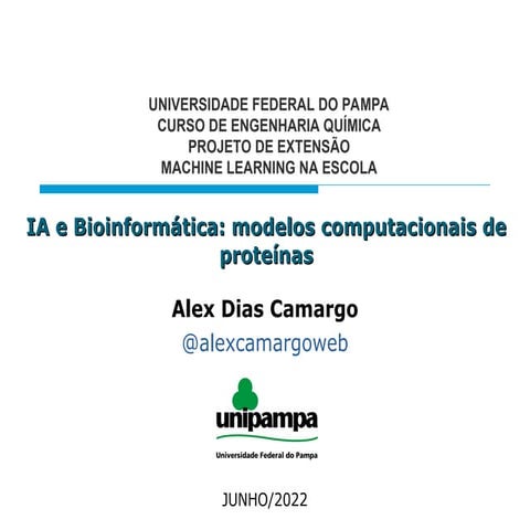 IA e Bioinformática: modelos computacionais de proteínas