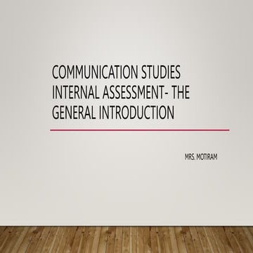 General Introduction Presentation. | PPT
