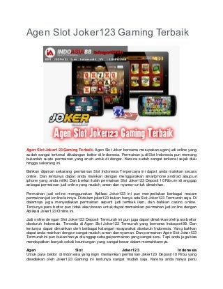 agen slot gaming soft