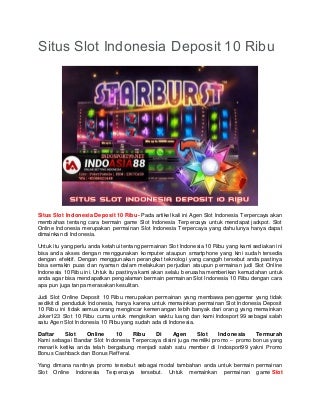 judi slot deposit pakai pulsa