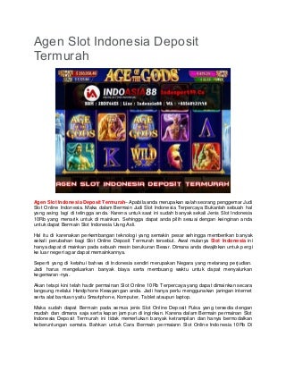 daftar agen slot