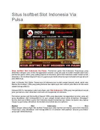 agen slot depo via pulsa