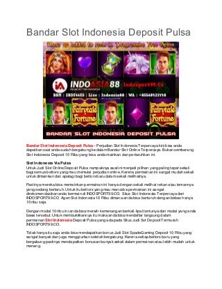 judi slot tanpa deposit awal