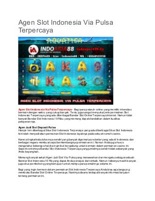 agen slot bonus 100
