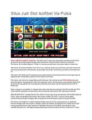 judi slot deposit pakai pulsa