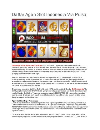 agen slot bonus 100