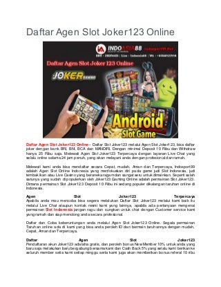 agen slot habanero