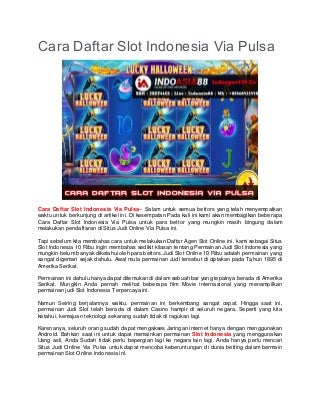 cara daftar situs togel online