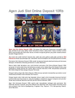 agen judi slot terbar