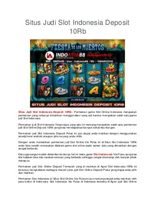judi slot voa pulsa ternurah