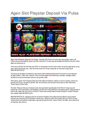 daftar agen slot