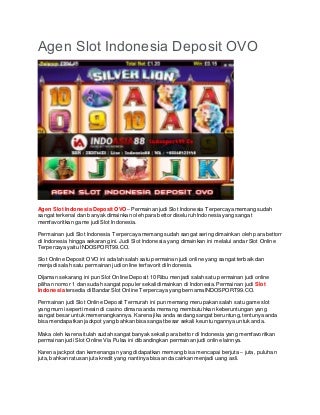 agen slot depo via pulsa