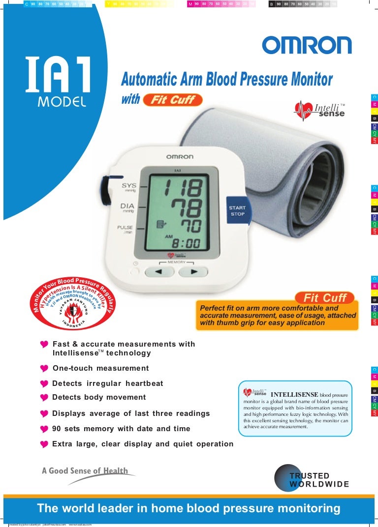 Brochure Omron Automatic Blood Pressure HEM-IA1