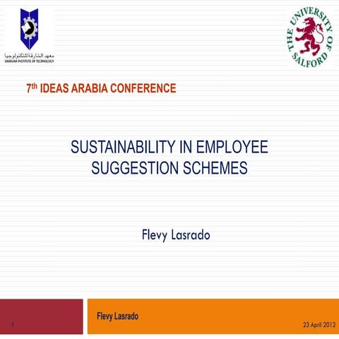 'Sustainability in Employee Suggestion Schemes' by Flevy Lasrado