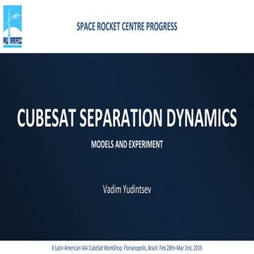CubeSat separation dynamics