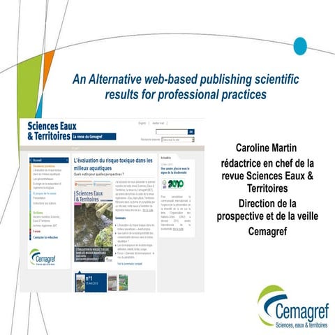An Alternative web-based publishing scientific results for professional pract...
