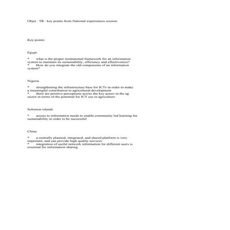 IAALD 2010 Closing Session Report: National experiences