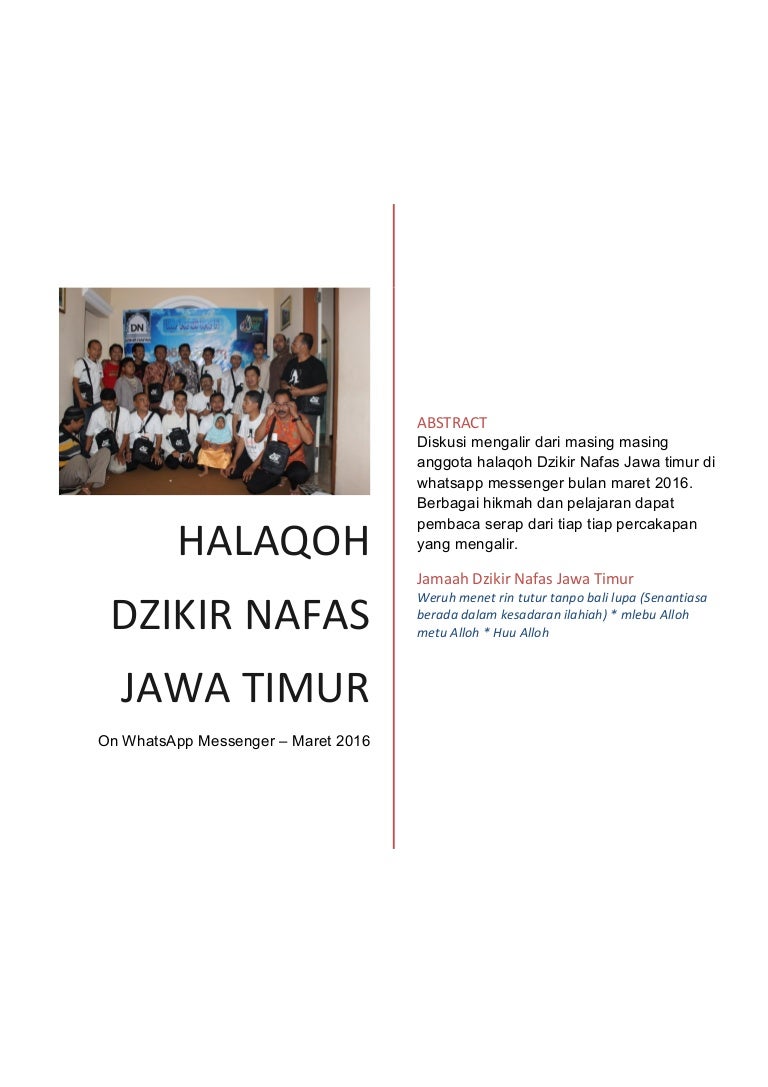 Diskusi Pejalan Dzikir Nafas On WA