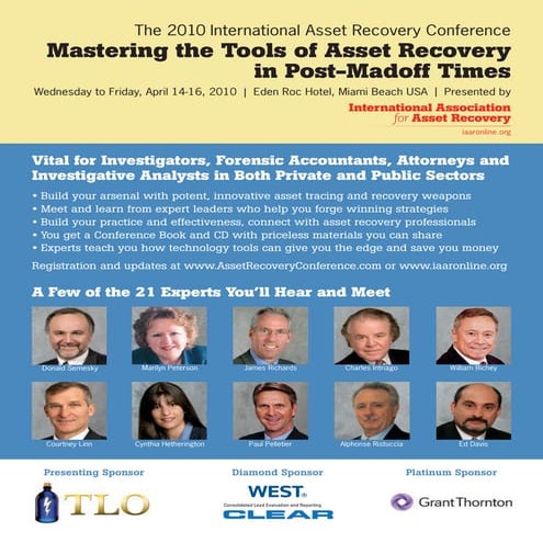 2010 Asset Recovery Conference