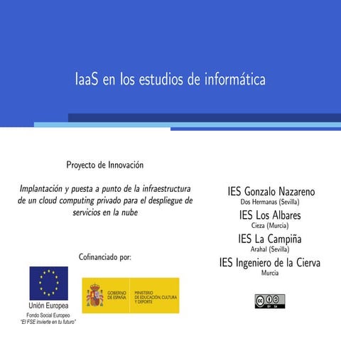Iaas en las enseñanzas de informática
