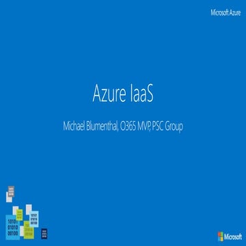 Azure IaaS Feb 23 2016 Let's Dev This Cloud