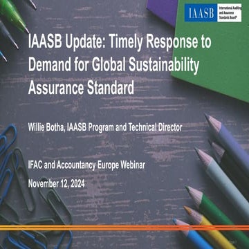 2024 IFAC and Accountancy Europe Webinar IAASB Presentation