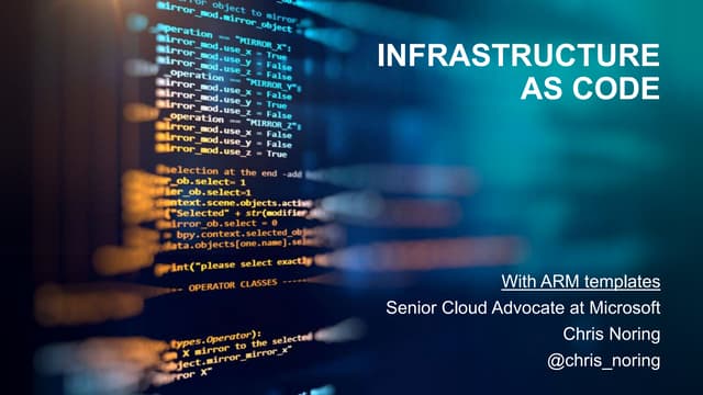 IaaS with ARM templates for Azure
