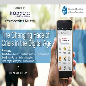 The Changing Face of Crisis in the Digital Age: Part III