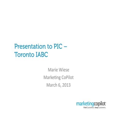 IABC Marketing CoPilot presentation March 6