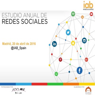 Estudio de redes sociales 2016, de iab