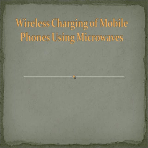 Wireless Charging Of Mobile  