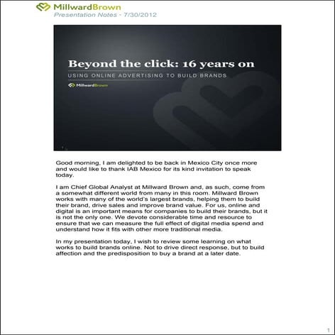 Using Online Advertising To Build Brands